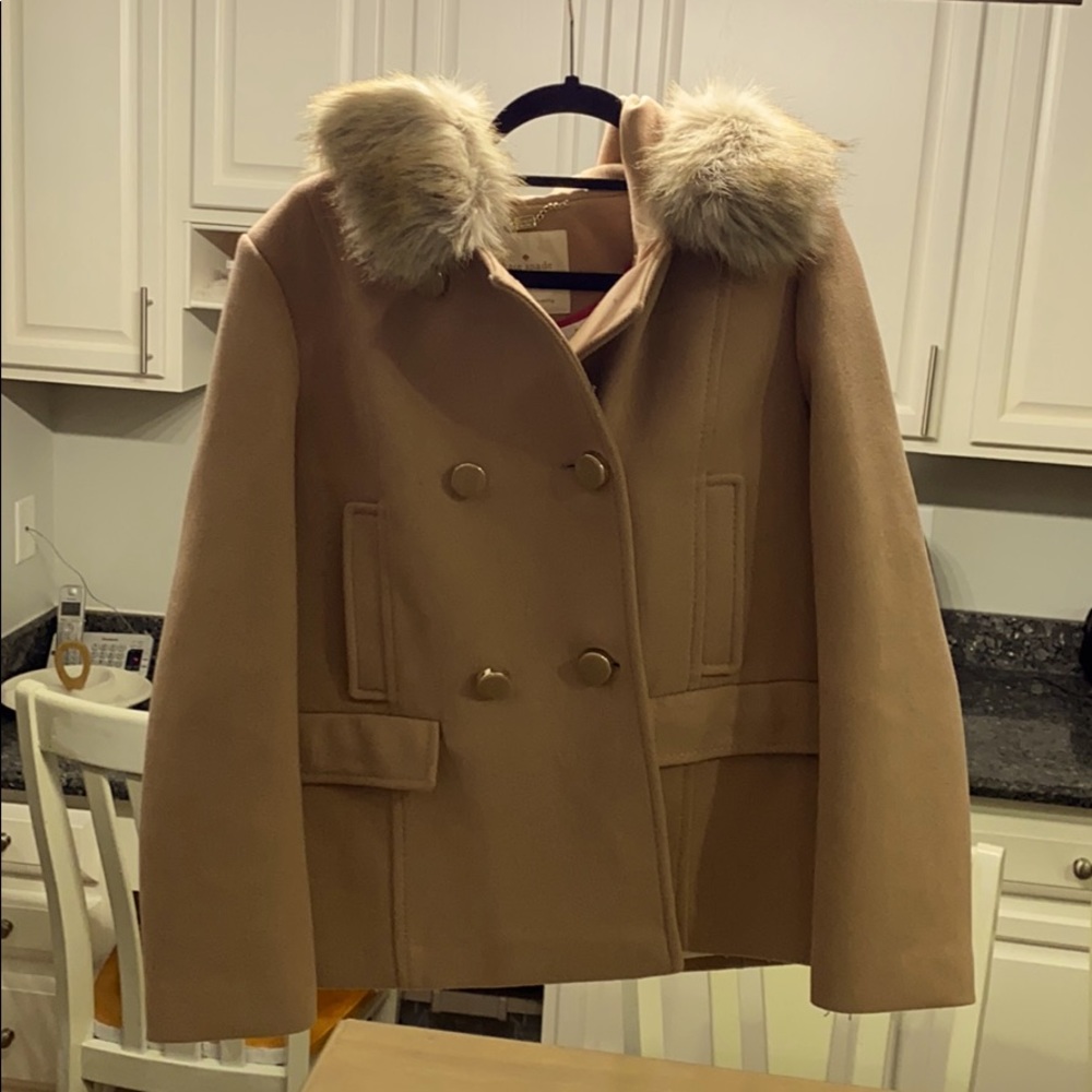 Kate spade winter coat tan wool